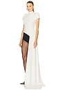 view 3 of 4 Top With Drape in White