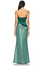 view 4 of 4 The Two-Tone Undressed Gown in Dark Teal & Sage