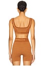 view 3 of 5 Houndstooth Wool Bralette in Spice