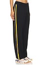 view 3 of 5 Side Snap Track Pant in Black & Tumeric