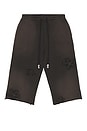 view 6 of 7 Flower Patch Long Sweat Short in Aged Black