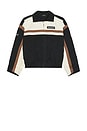 view 3 of 5 Canvas Moto Bomber in Black & Brown