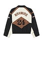 view 4 of 5 Canvas Moto Bomber in Black & Brown