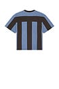 view 2 of 5 Soccer Jersey in Blue Ocean Stripe