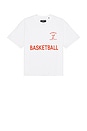 view 4 of 4 Youth Basketball Boxy Tee in White