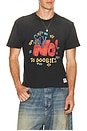 view 1 of 5 Say No Open Hem Fitted Tee in Aged Black
