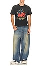 view 3 of 5 Say No Open Hem Fitted Tee in Aged Black