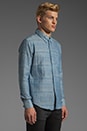 view 2 of 7 Slim Shirt 6 oz in Quilted Double Weave Blue