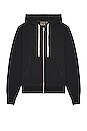 view 1 of 3 SUDADERA ZIP in Black Heavyweight Terry
