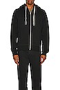 view 3 of 3 SUDADERA ZIP in Black Heavyweight Terry