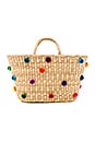 view 1 of 4 Joana Multi Pompom Tote in Off White