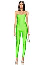 view 2 of 4 Monique Strapless Jumpsuit in Acid Green