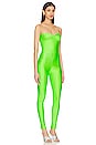 view 3 of 4 Monique Strapless Jumpsuit in Acid Green