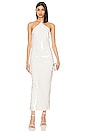 view 1 of 4 BlancaTriangle Neck Dress in White Sequin