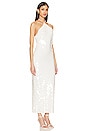 view 2 of 4 BlancaTriangle Neck Dress in White Sequin