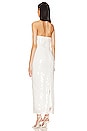 view 3 of 4 BlancaTriangle Neck Dress in White Sequin