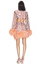 view 3 of 4 Edie in Rose Pink Sequin With Feathers