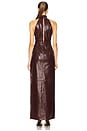 view 4 of 4 Nessa Leather Dress in Lava Intensa