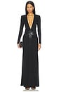 view 1 of 4 Azure Crystal Embellished Maxi Dress in Magie Noire