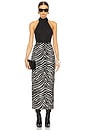view 5 of 6 Raja Fur Skirt in Zebra Jasper