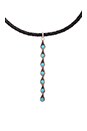 view 2 of 2 Desert Drop Choker in Leather & Turquoise