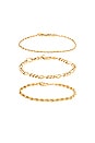 view 1 of 3 LOT DE BRACELETS TRIPLE CROWN in Gold