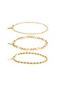 view 2 of 3 LOT DE BRACELETS TRIPLE CROWN in Gold