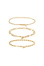 view 3 of 3 LOT DE BRACELETS TRIPLE CROWN in Gold