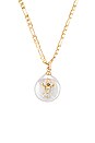 view 2 of 2 Pearl of Love Cross Necklace in Gold