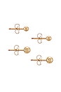 view 2 of 2 ENSEMBLE DE CLOUS D'OREILLES KOKO in Gold