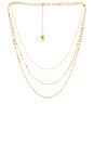 view 1 of 2 Anya Triple Strand Necklace in Gold