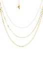 view 2 of 2 Anya Triple Strand Necklace in Gold