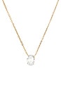 view 2 of 3 Evan Solitaire Necklace in Gold