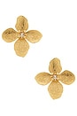 view 1 of 2 CLOUS D'OREILLES FLORA in Gold