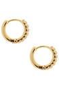 view 2 of 3 Lucy Micro Pave Huggy Hoop Earrings in Gold