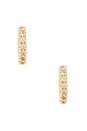 view 3 of 3 Lucy Micro Pave Huggy Hoop Earrings in Gold