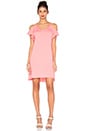 view 1 of 3 Cassandra Cold Shoulder Dress in Guava