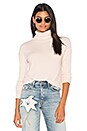 view 1 of 4 JERSEY DE CUELLO ALTO CON BAJO DESIGUAL in Blush