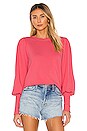 view 1 of 4 Bethany Puff Sleeve Sweatshirt in Flamingo