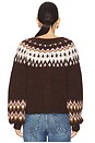 view 3 of 4 Lula Fair Isle Cardigan in Coffee