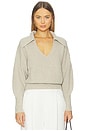 view 1 of 4 Ashton Collared Pullover in Moonbeam Heather