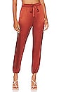 view 1 of 4 Del Rey Dressed Up Lounge Pant in Rust