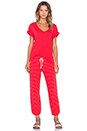 view 4 of 4 Hamptons Stripe Medora Capri Sweatpant in Flag Red
