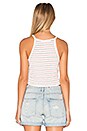 view 3 of 4 Winnie Stripe Crop Tank in Cream Stripe