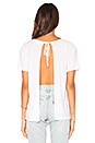 view 4 of 5 Winona Sliced Tie Back Tee in White