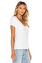 view 2 of 4 Blair Ultra Deep V Tee in White