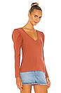 view 2 of 4 Clara Bold Shoulder Tee in Tawny Rose