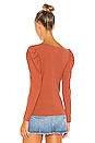 view 3 of 4 Clara Bold Shoulder Tee in Tawny Rose