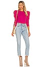 view 5 of 4 Zeta Snap Back Mock Neck in Barbie