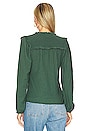 view 3 of 4 Dolly Smocked Shoulder Top in Evergreen